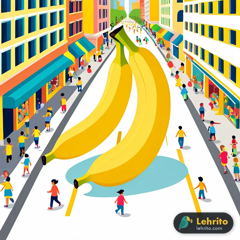 banana — The elongated curved fruit of a tropical plant, typically yellow when ripe.