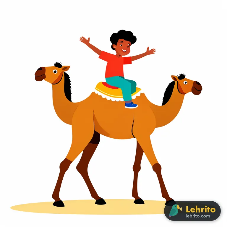 camel — A large, long-necked mammal with one or two humps on its back, adapted to live in desert regions.