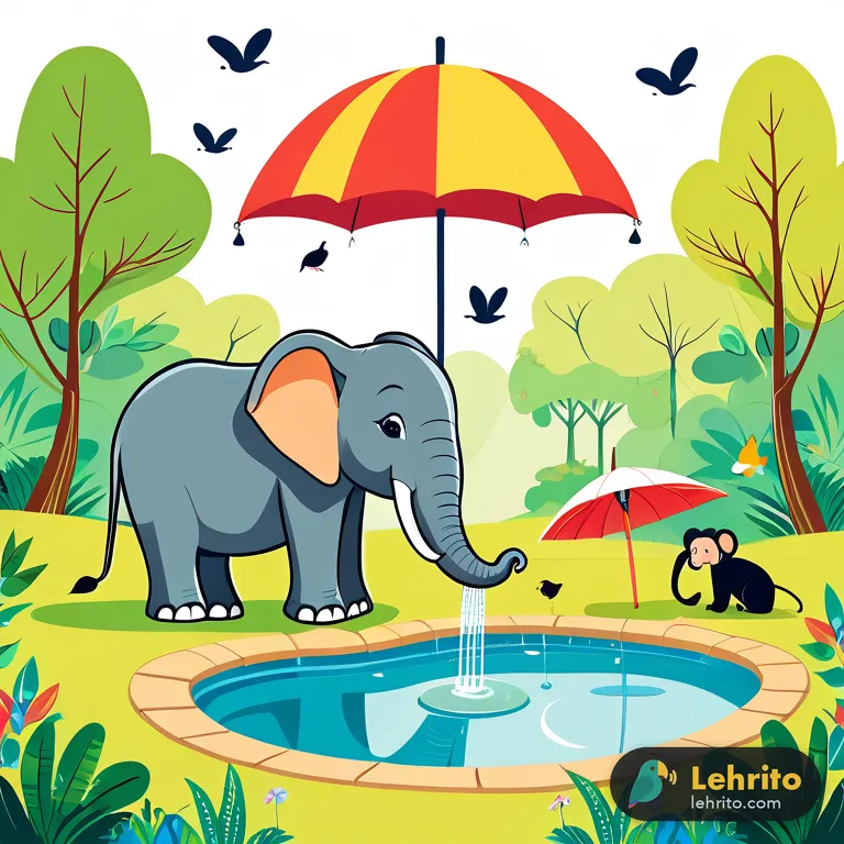 elephant — A very large grey animal with a long trunk, big ears, and tusks.