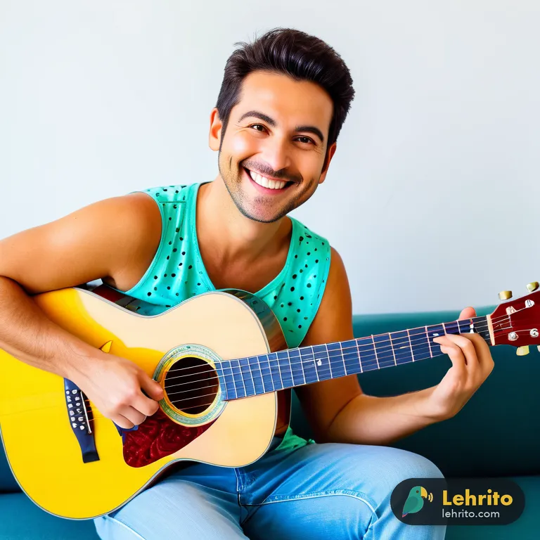guitar — A musical instrument with strings that you play by plucking or strumming.