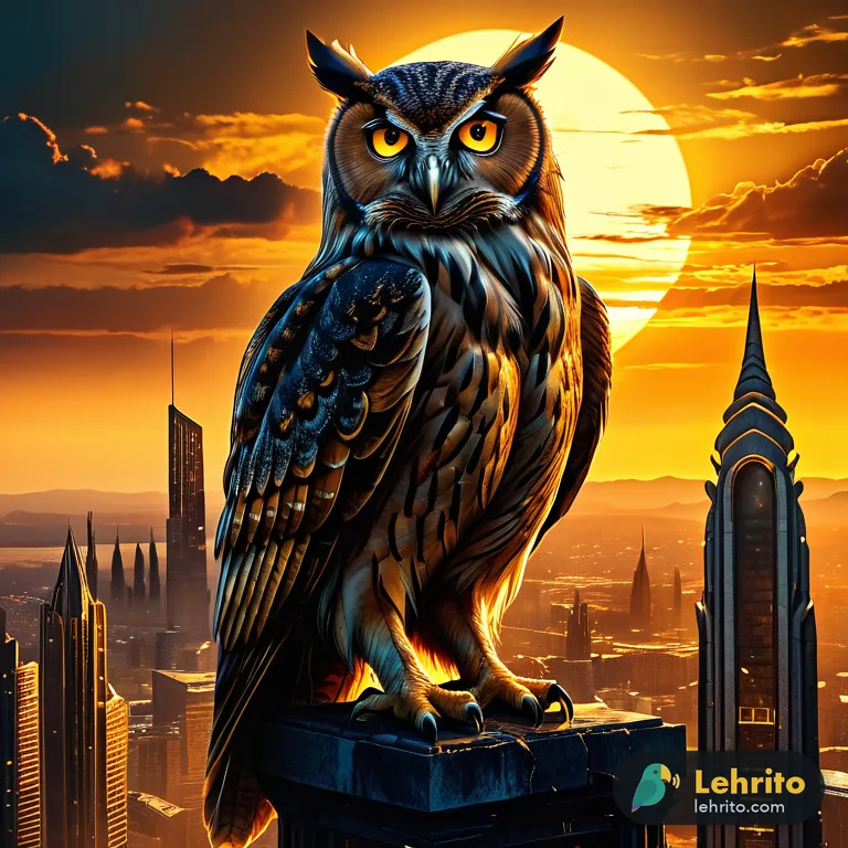 owl — A nocturnal bird of prey with large eyes and a flat face, known for its hooting call.